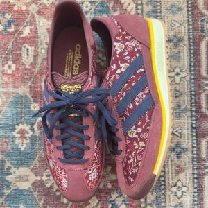 Adidas SL 72 OG Maroon and Navy floral Sneakers